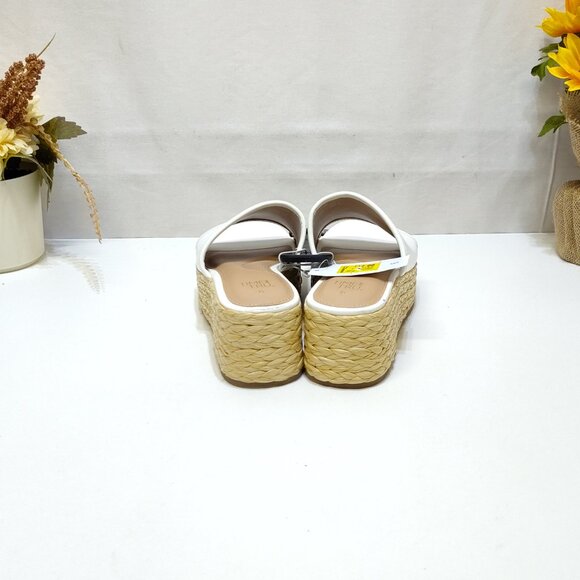 Time And Tru Raffia Platform Slide Sandals Memory Foam Fits True To Size 6 NWT - Picture 4 of 8